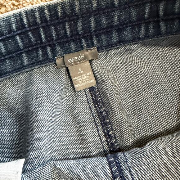 Aerie Jean Drawstring Shorts Small - Picture 3 of 4